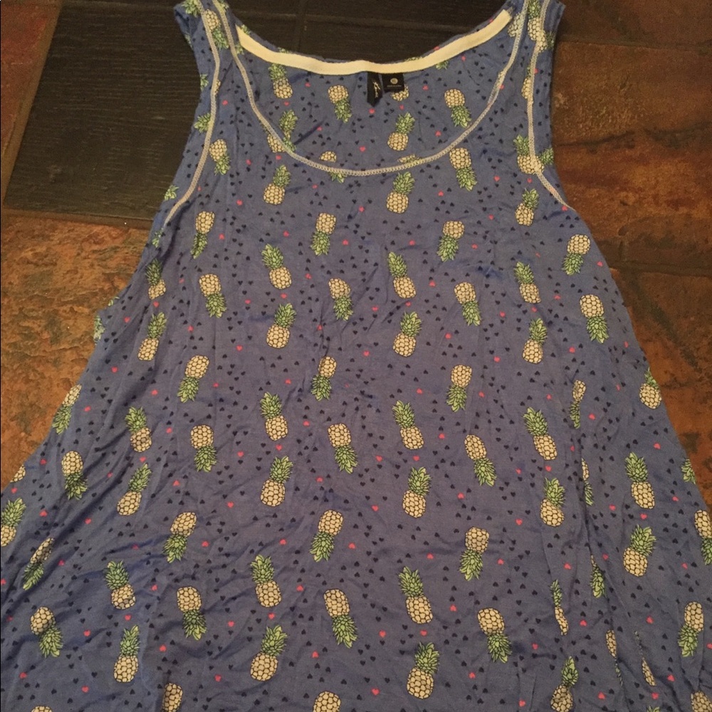 Kensie Brand Pineapple Pajama Set Juniors Size XL
